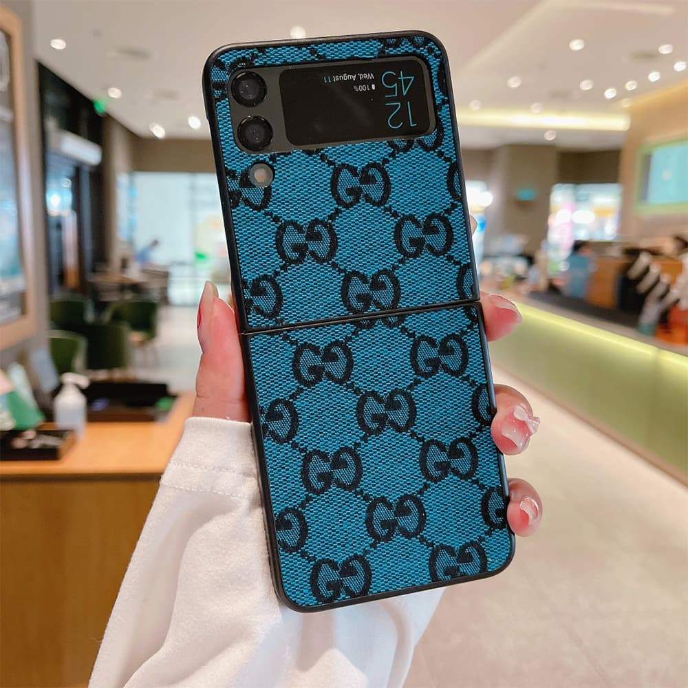 Gucci GG Supreme Colorblock Samsung Galaxy Z Flip Fold Case