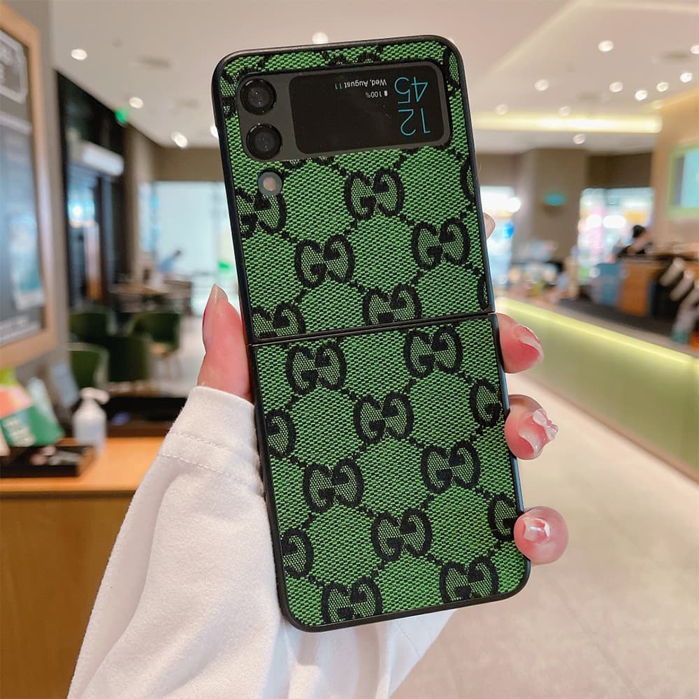 Gucci GG Supreme Colorblock Samsung Galaxy Z Flip Fold Case