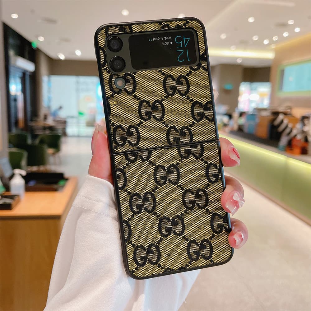 Gucci GG Supreme Colorblock Samsung Galaxy Z Flip Fold Case