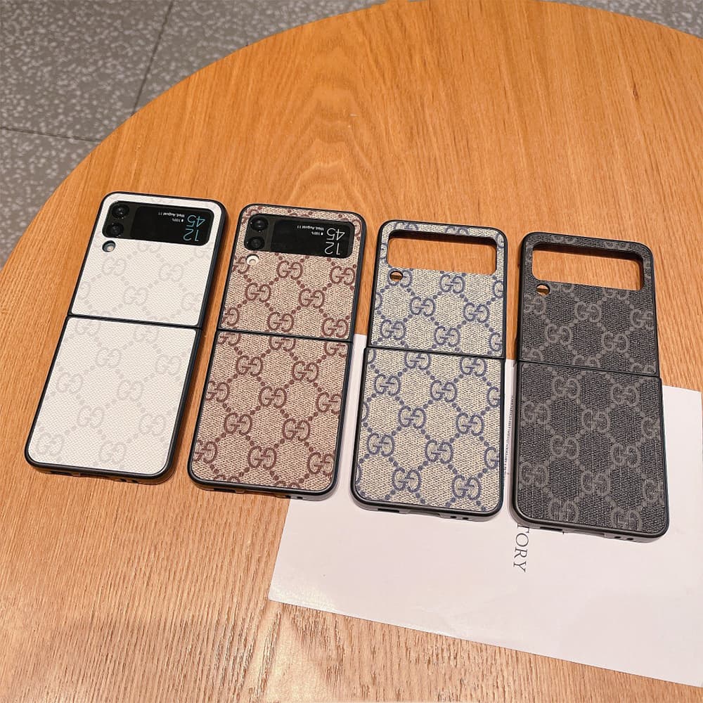 Gucci GG Supreme Canvas Samsung Galaxy Z Flip Fold Case