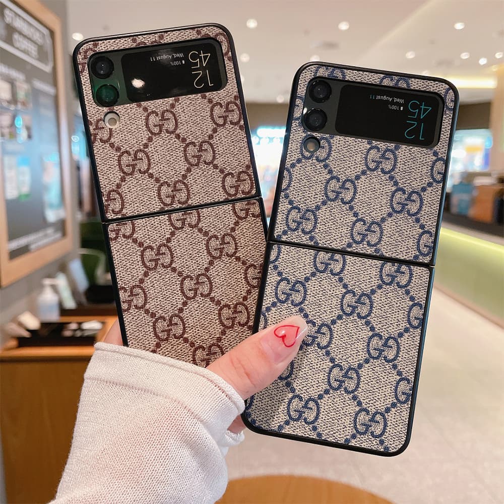 Gucci GG Supreme Canvas Samsung Galaxy Z Flip Fold Case