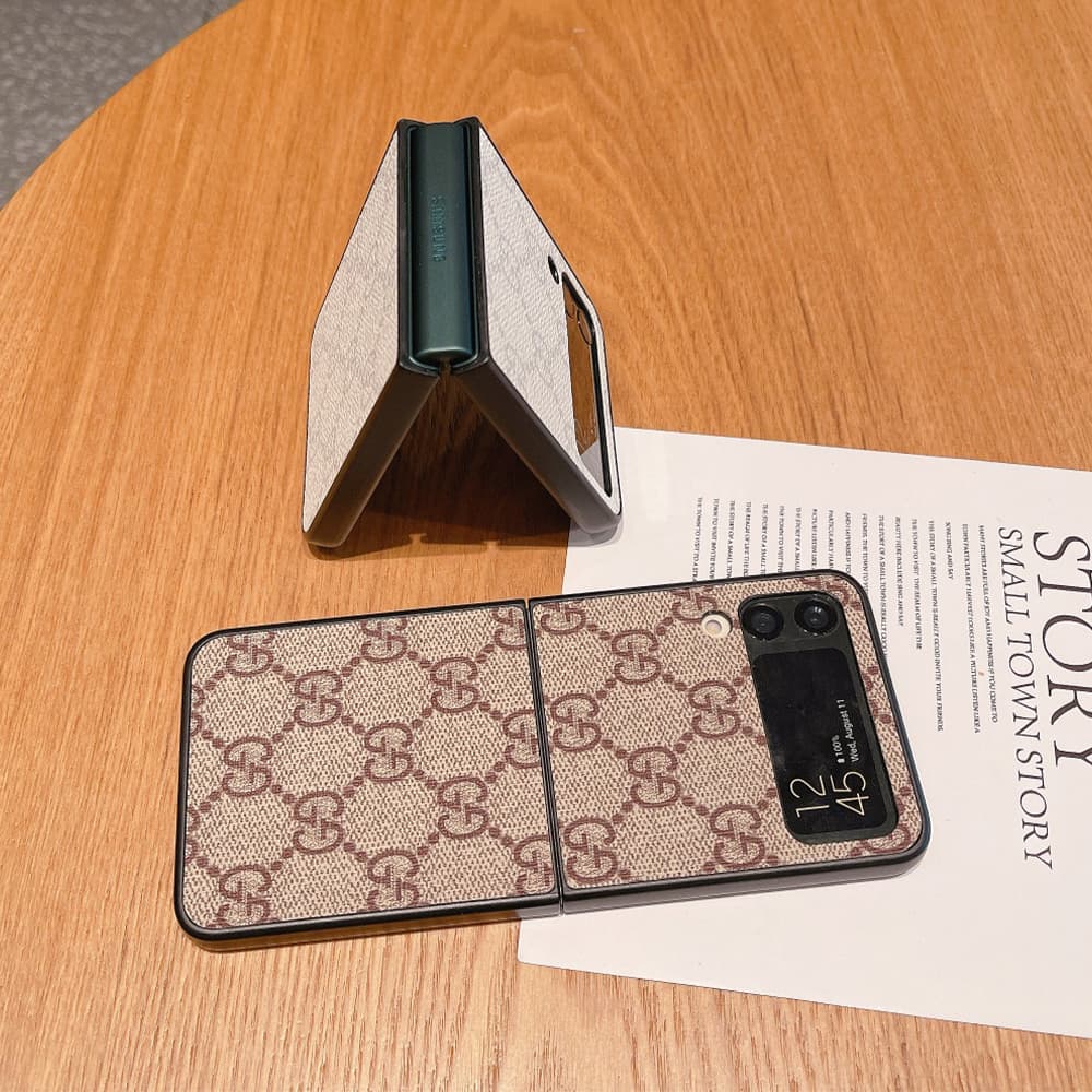 Gucci GG Supreme Canvas Samsung Galaxy Z Flip Fold Case