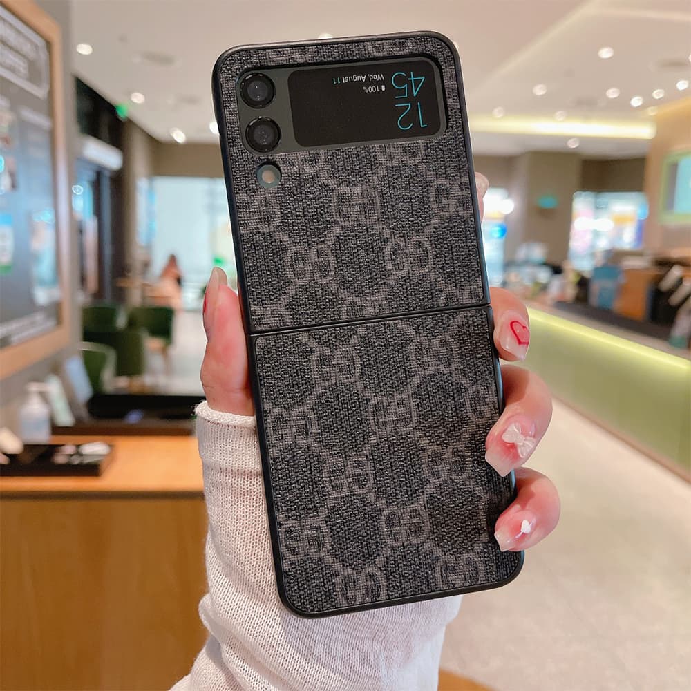 Gucci GG Supreme Canvas Samsung Galaxy Z Flip Fold Case