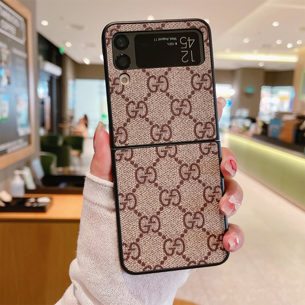 Gucci GG Supreme Canvas Samsung Galaxy Z Flip Fold Case
