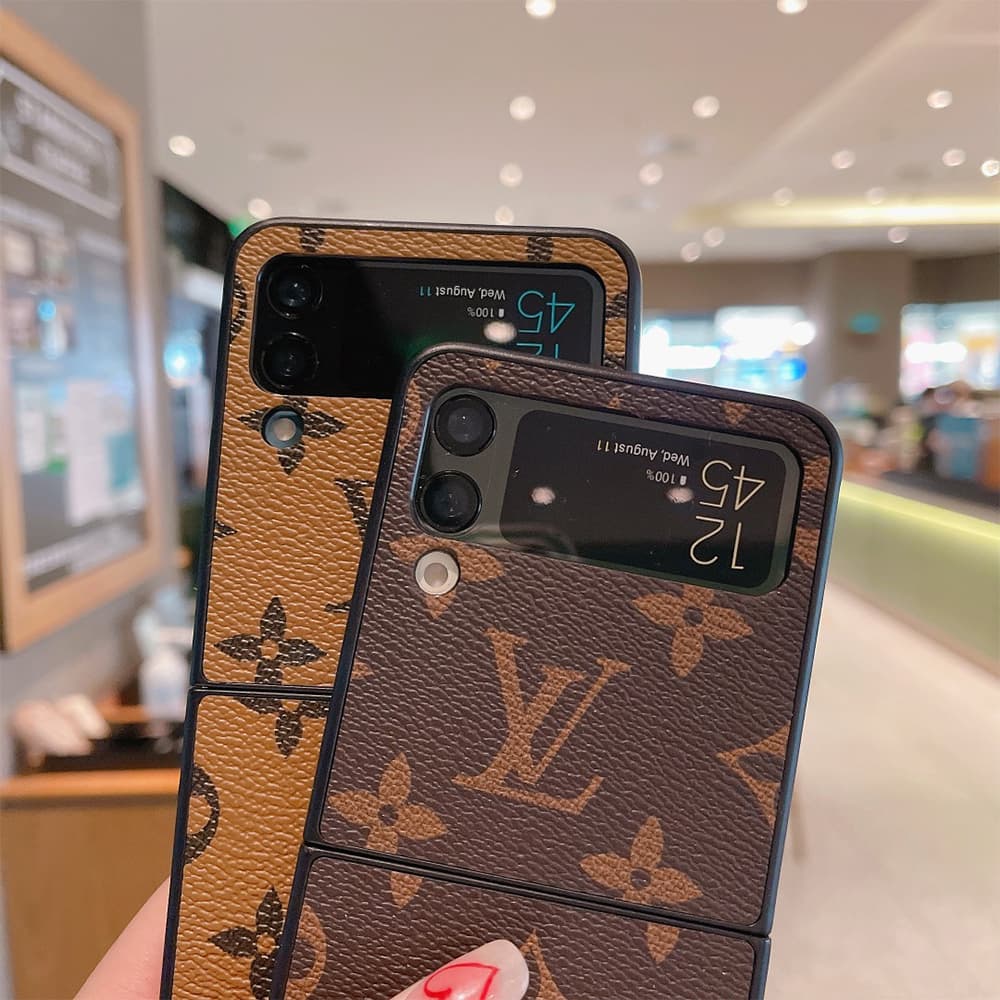 Louis Vuitton Monogram Leather Samsung Galaxy Z Flip Fold Case