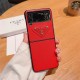 Prada Saffiano Leather Triangle Logo Samsung Galaxy Z Flip Fold Case