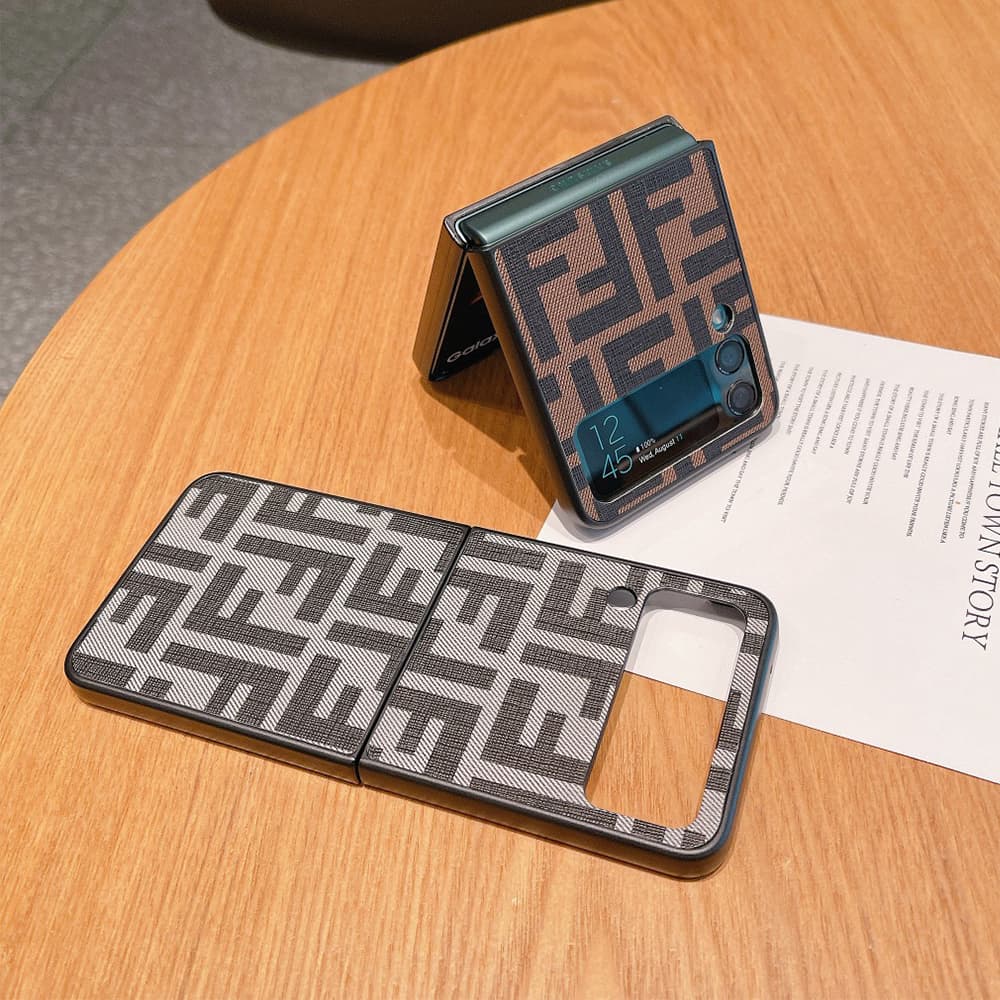 Fendi FF Zucca Monogram Samsung Galaxy Z Flip Fold Case