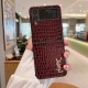 YSL Glossy Croc Logo Samsung Galaxy Z Flip Fold Case