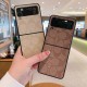 Coach Signature C Monogram Leather Samsung Galaxy Z Flip Fold Case