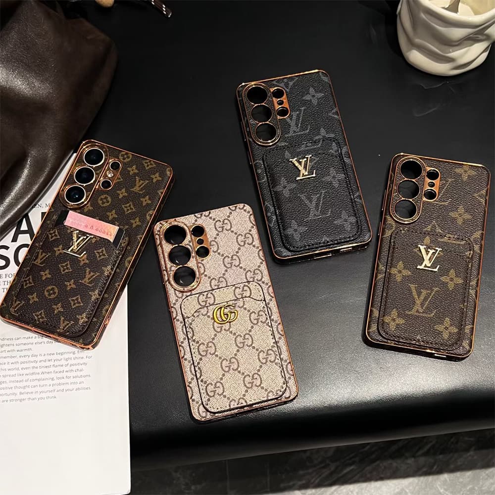 Louis Vuitton & Gucci Monogram Card Slot Leather Samsung Galaxy S Case