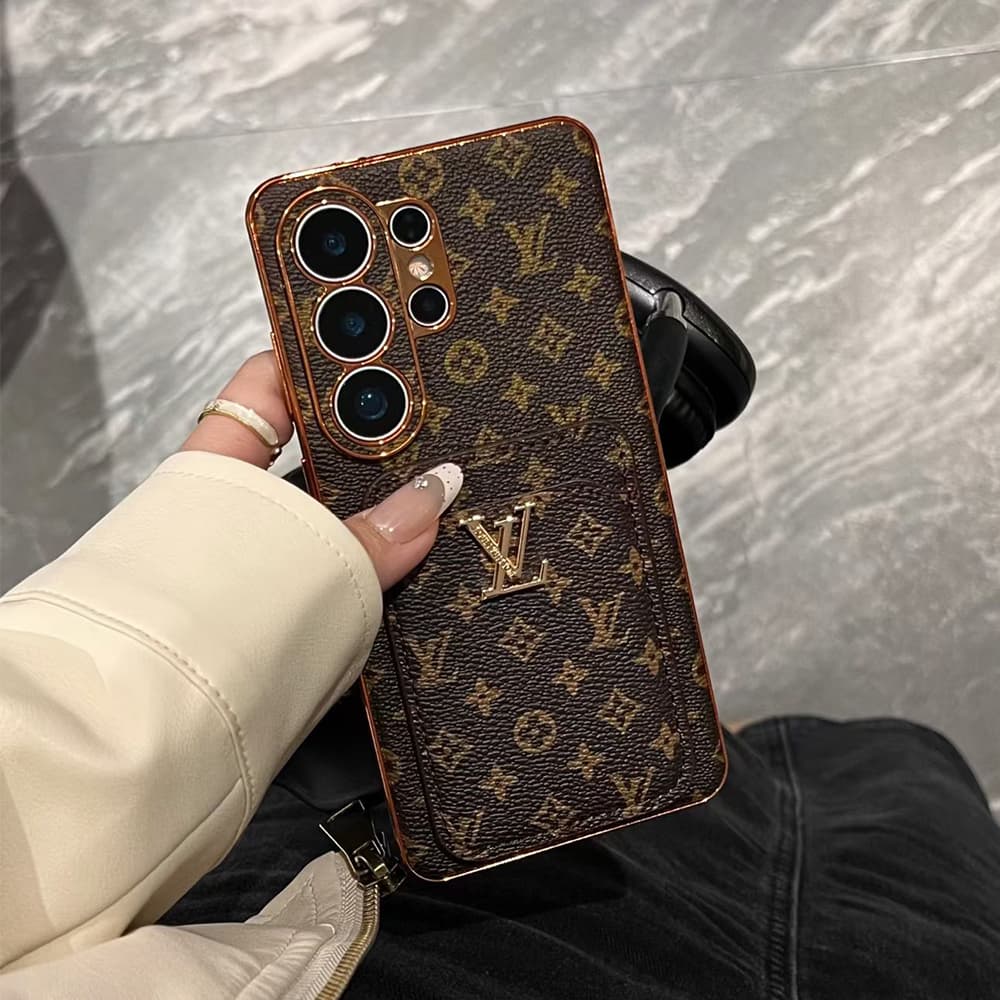 Louis Vuitton & Gucci Monogram Card Slot Leather Samsung Galaxy S Case
