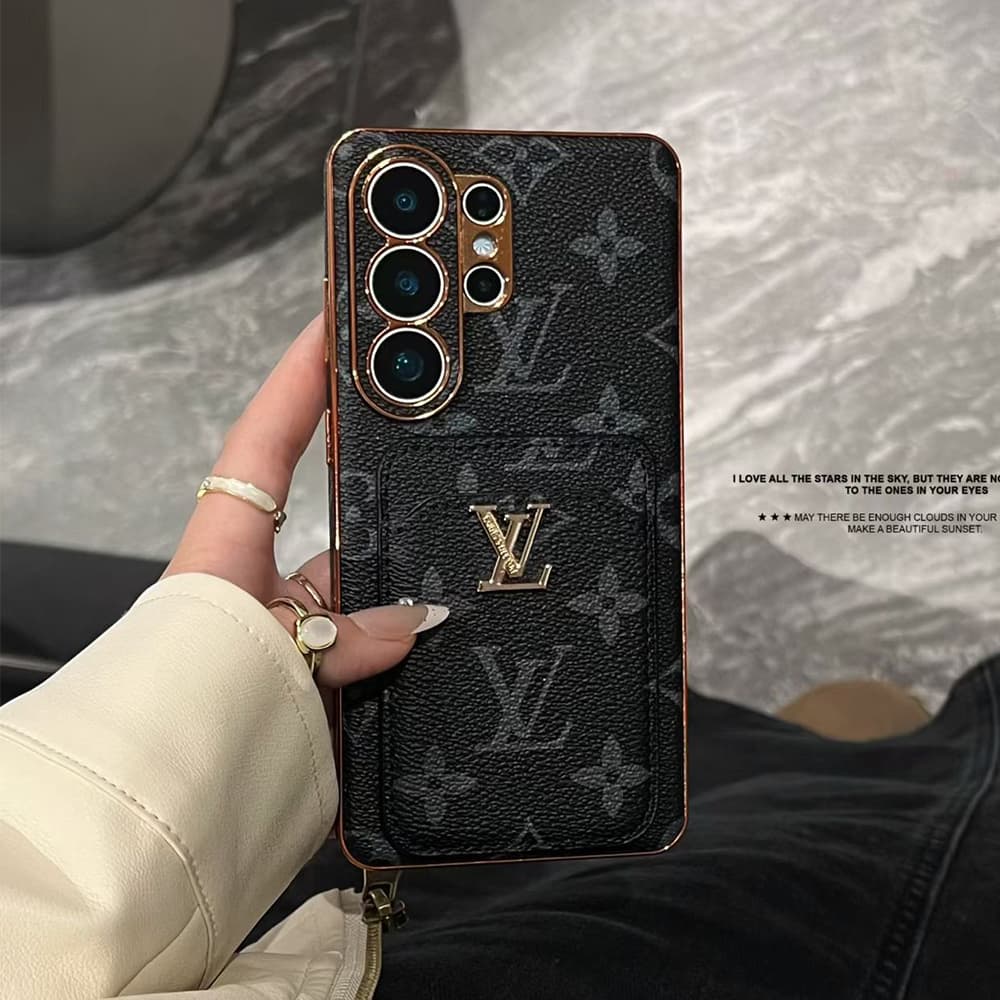 Louis Vuitton & Gucci Monogram Card Slot Leather Samsung Galaxy S Case