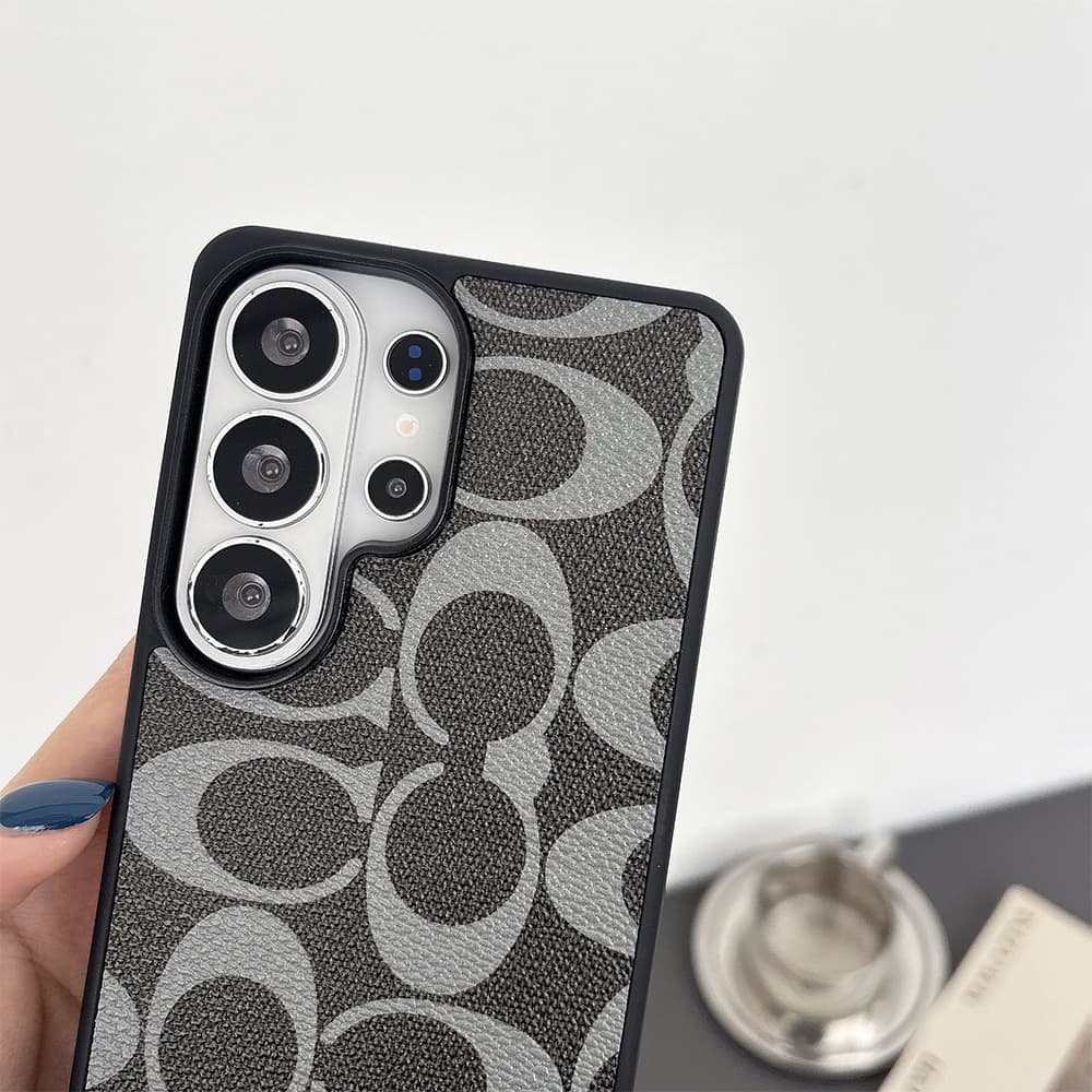 Coach MagSafe Signature C Monogram Leather Samsung Galaxy S & iPhone Case