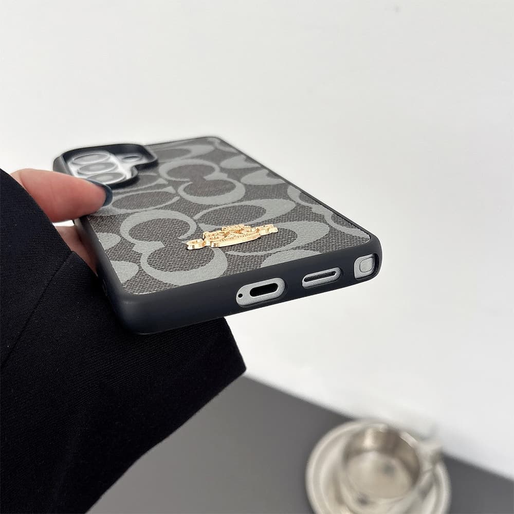 Coach MagSafe Signature C Monogram Leather Samsung Galaxy S & iPhone Case