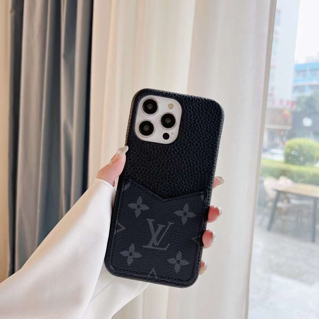 Luxury Louis Vuitton Inspired Phone Case for iPhone – Genuine Faux Leather with V-Card Slot Luxury Louis Vuitton Inspired Phone Case for iPhone – Genuine Faux Leather with V-Card Slot
