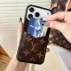 Louis Vuitton Luxury iPhone Case - Monogram Leather with Card Holder