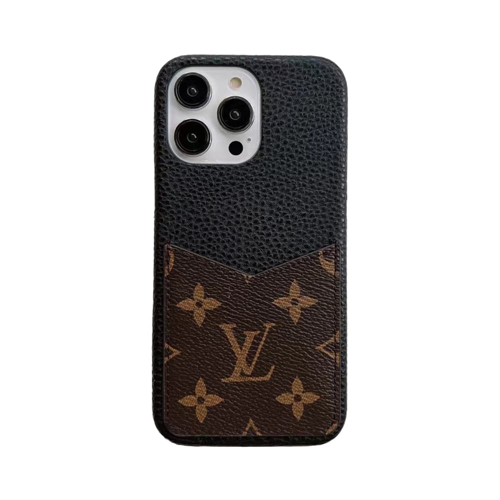 Louis Vuitton Luxury iPhone Case - Monogram Leather with Card Holder