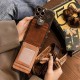 LV & Gucci Flip Card Holder & Crossbody Strap iPhone Case - Monogram Pattern