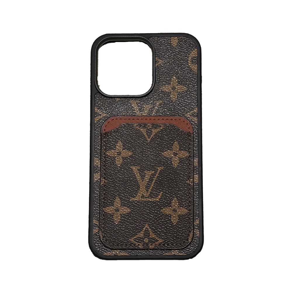 Designer Monogram iPhone Case Collection - LV/Gucci Luxury Cover with Built-in Card Slot