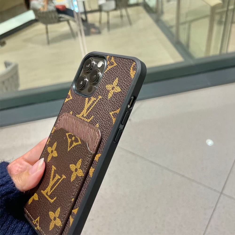 Designer Monogram iPhone Case Collection - LV/Gucci Luxury Cover with Built-in Card Slot Designer Monogram iPhone Case Collection - LV/Gucci Luxury Cover with Built-in Card Slot