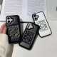 LOEWE Minimalist iPhone Case - Embossed Logo Luxury Cover (Black/White) LOEWE Minimalist iPhone Case - Embossed Logo Luxury Cover (Black/White)