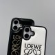 LOEWE Minimalist iPhone Case - Embossed Logo Luxury Cover (Black/White) LOEWE Minimalist iPhone Case - Embossed Logo Luxury Cover (Black/White)