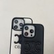CELINE Minimalist iPhone Case - Double C Logo & Premium PU Leather (Black/White) CELINE Minimalist iPhone Case - Double C Logo & Premium PU Leather (Black/White)