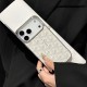 Goyard Y-Monogram Pattern with Silver Plated Frame iPhone Case