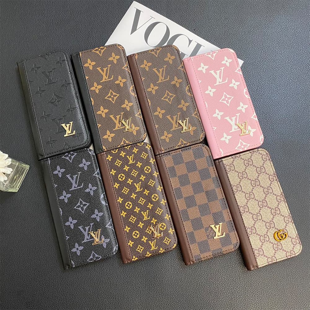 Louis Vuitton & Gucci Luxury Wallet Phone Case - Monogram & GG Designer Flip Cover (8 Styles)
