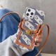 Celine Triomphe Luxury iPhone Case - Floral Jacquard Crossbody Phone Purse with Card Slot Celine Triomphe Luxury iPhone Case - Floral Jacquard Crossbody Phone Purse with Card Slot