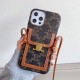 Celine Triomphe Luxury iPhone Case - Floral Jacquard Crossbody Phone Purse with Card Slot Celine Triomphe Luxury iPhone Case - Floral Jacquard Crossbody Phone Purse with Card Slot