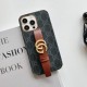 Gucci GG Supreme iPhone Case with Adjustable Leather Strap - Luxury Designer Protection Gucci GG Supreme iPhone Case with Adjustable Leather Strap - Luxury Designer Protection