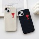 Ami Paris iPhone Case - Signature Heart Logo & Woven Texture Phone Cover (Black/White) Ami Paris iPhone Case - Signature Heart Logo & Woven Texture Phone Cover (Black/White)