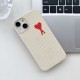 Ami Paris iPhone Case - Signature Heart Logo & Woven Texture Phone Cover (Black/White) Ami Paris iPhone Case - Signature Heart Logo & Woven Texture Phone Cover (Black/White)