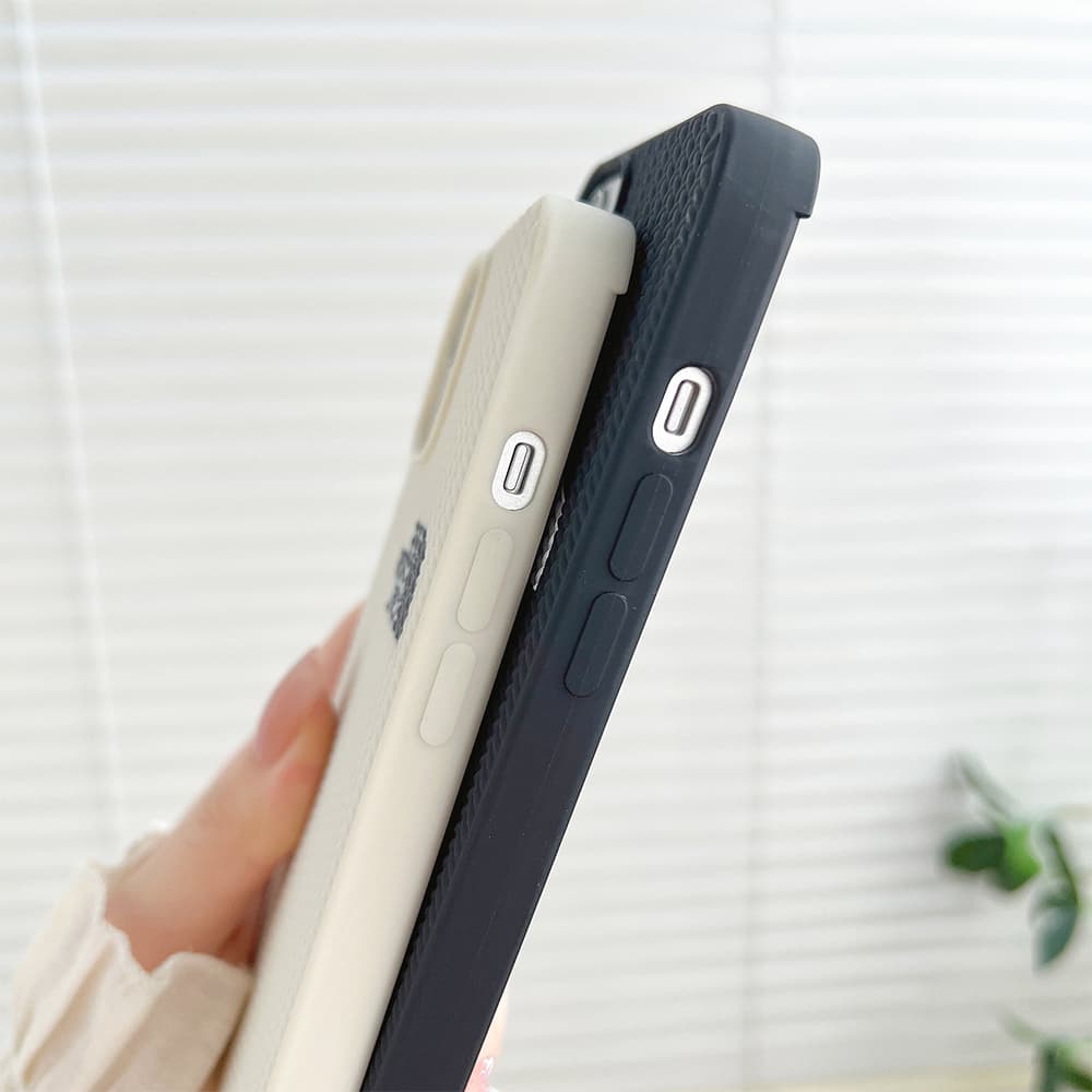 The North Face Luxury iPhone Case - Woven Texture with Logo (Black/Beige) The North Face Luxury iPhone Case - Woven Texture with Logo (Black/Beige)