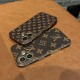 Louis Vuitton Luxury iPhone Case - Monogram Leather with Gold Frame (Classic Brown) Louis Vuitton Luxury iPhone Case - Monogram Leather with Gold Frame (Classic Brown)