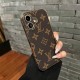 Louis Vuitton Luxury iPhone Case - Monogram Leather with Gold Frame (Classic Brown) Louis Vuitton Luxury iPhone Case - Monogram Leather with Gold Frame (Classic Brown)