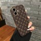 Louis Vuitton Luxury iPhone Case - Monogram Leather with Gold Frame (Classic Brown) Louis Vuitton Luxury iPhone Case - Monogram Leather with Gold Frame (Classic Brown)
