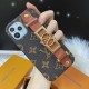 Louis Vuitton Luxury Wristlet iPhone Case - Permanent Monogram Strap (Gold LV Charm) Louis Vuitton Luxury Wristlet iPhone Case - Permanent Monogram Strap (Gold LV Charm)