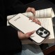Prada Luxury iPhone Case - Leather Accent with Metal Logo (Pink/Black/White) Prada Luxury iPhone Case - Leather Accent with Metal Logo (Pink/Black/White)