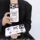 Louis Vuitton Luxury iPhone Case - Floral & Pearl Accent with Crystal Frame (White/Blue/Orange) Louis Vuitton Luxury iPhone Case - Floral & Pearl Accent with Crystal Frame (White/Blue/Orange)