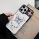 Louis Vuitton Luxury iPhone Case - Floral & Pearl Accent with Crystal Frame (White/Blue/Orange) Louis Vuitton Luxury iPhone Case - Floral & Pearl Accent with Crystal Frame (White/Blue/Orange)