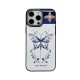 Louis Vuitton Luxury iPhone Case - Floral & Pearl Accent with Crystal Frame (White/Blue/Orange) Louis Vuitton Luxury iPhone Case - Floral & Pearl Accent with Crystal Frame (White/Blue/Orange)