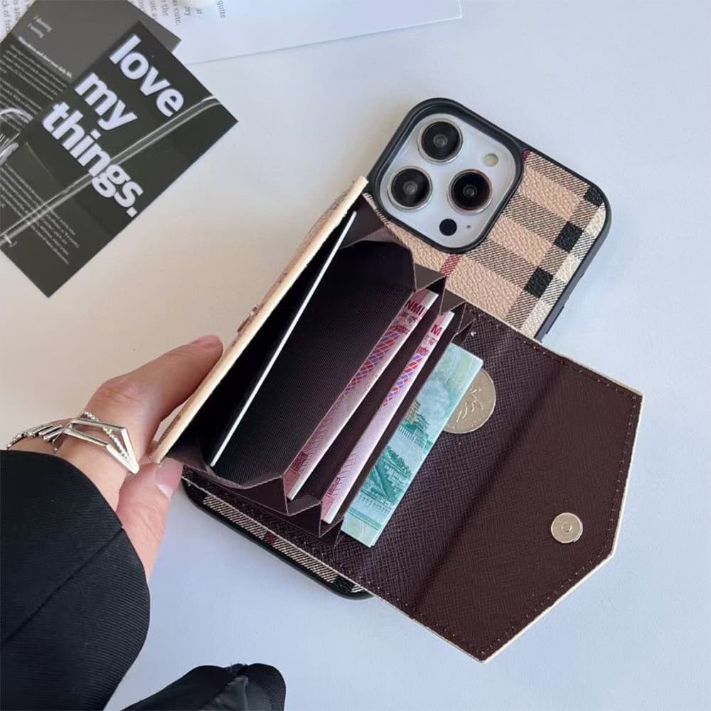 Luxury Designer Phone Case Collection - Louis Vuitton, Gucci & Burberry Patterns with Card Holder (For Apple & Samsung) Luxury Designer Phone Case Collection - Louis Vuitton, Gucci & Burberry Patterns with Card Holder (For Apple & Samsung)