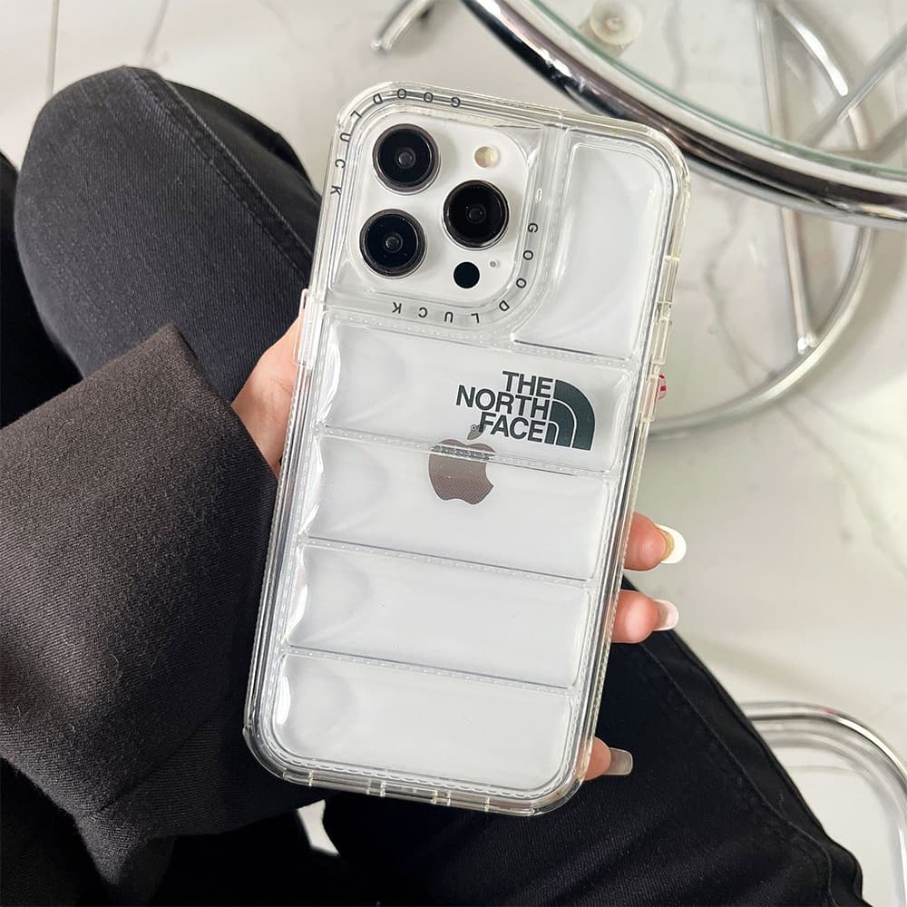 The North Face Clear Phone Case - Puffer-Quilted Design & Colorful TPU Cover for iPhone The North Face Clear Phone Case - Puffer-Quilted Design & Colorful TPU Cover for iPhone