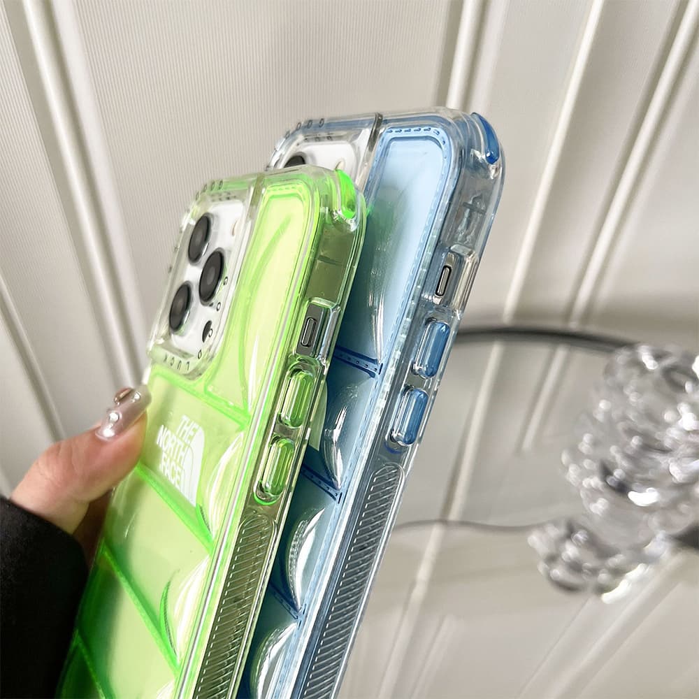 The North Face Clear Phone Case - Puffer-Quilted Design & Colorful TPU Cover for iPhone The North Face Clear Phone Case - Puffer-Quilted Design & Colorful TPU Cover for iPhone