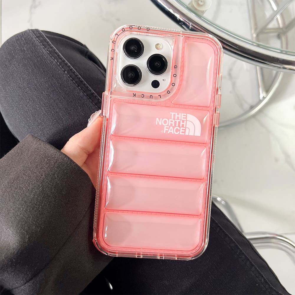 The North Face Clear Phone Case - Puffer-Quilted Design & Colorful TPU Cover for iPhone The North Face Clear Phone Case - Puffer-Quilted Design & Colorful TPU Cover for iPhone