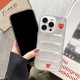 Comme des Garçons Heart Logo Phone Case - Transparent Quilted TPU Cover for iPhone Comme des Garçons Heart Logo Phone Case - Transparent Quilted TPU Cover for iPhone