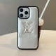 Louis Vuitton Luxury iPhone Case - LV Monogram & Leather Texture (Black/White/Silver) Louis Vuitton Luxury iPhone Case - LV Monogram & Leather Texture (Black/White/Silver)