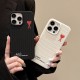 ami alexandre mattiussi iPhone Case - Red Heart Logo & Woven Texture Phone Cover (Black/White) ami alexandre mattiussi iPhone Case - Red Heart Logo & Woven Texture Phone Cover (Black/White)